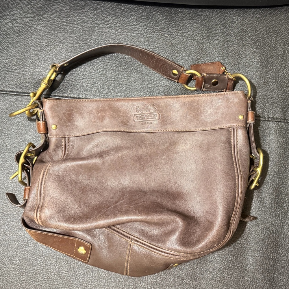 Vintage Coach Zoe Leather Shoulder Bag